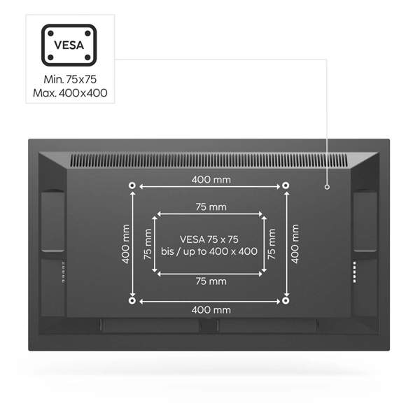 Hama stropní držák TV, 60-69 cm, 400x400, sklopný, otočný