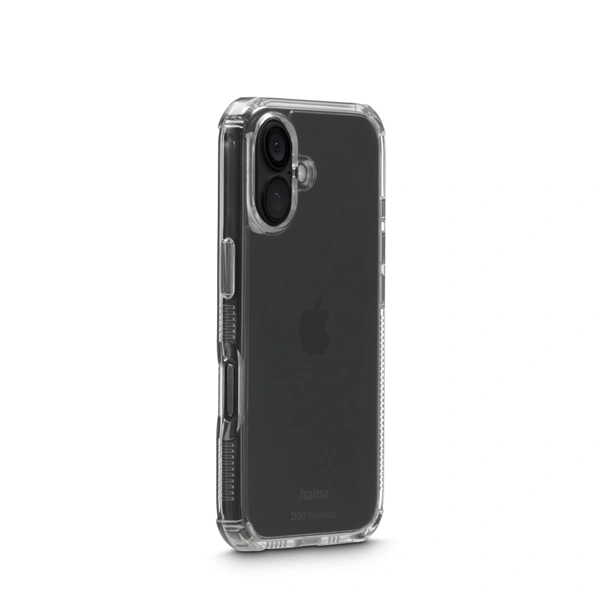 Hama Extreme Protect, kryt pro Apple iPhone 16, materiál D3O, nežloutne, průhledný