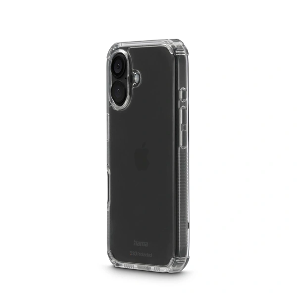 Hama Extreme Protect, kryt pro Apple iPhone 16, materiál D3O, nežloutne, průhledný