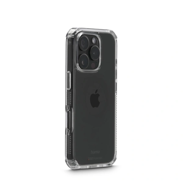 Hama Extreme Protect, kryt pro Apple iPhone 16 Pro, materiál D3O, nežloutne, průhledný