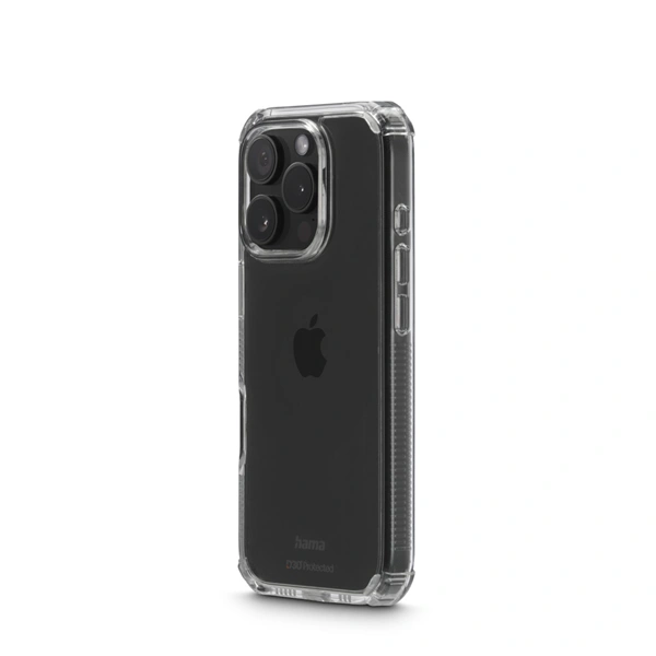 Hama Extreme Protect, kryt pro Apple iPhone 16 Pro, materiál D3O, nežloutne, průhledný