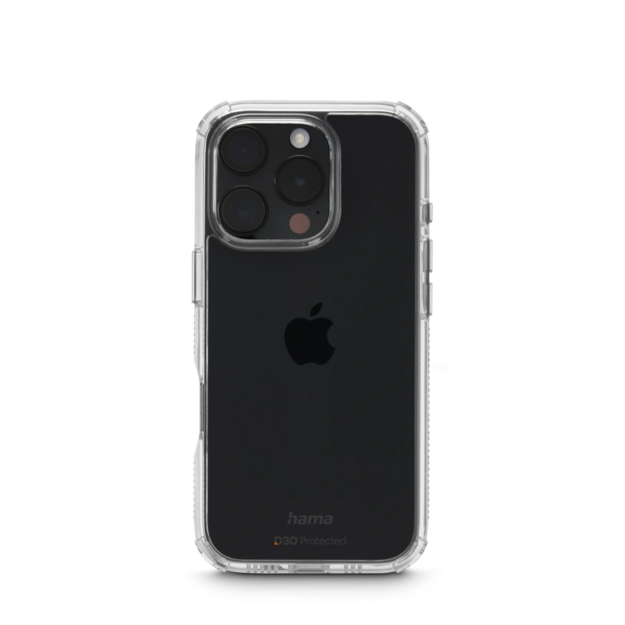 Hama Extreme Protect, kryt pro Apple iPhone 16 Pro, materiál D3O, nežloutne, průhledný