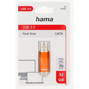 Hama FleshPen Laeta, USB 3.0, 32 GB, 70 MB/s, hnědá