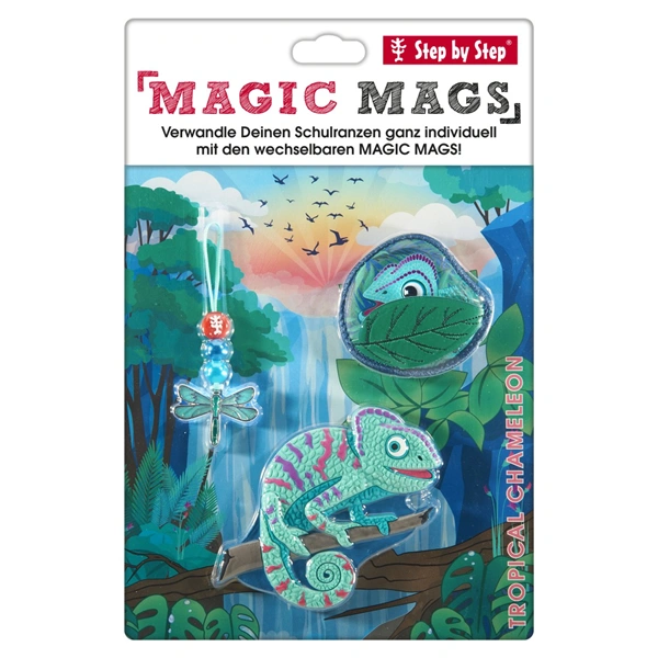 Doplňková sada obrázků MAGIC MAGS Tropický chameleon k aktovkám GRADE, SPACE, CLOUD, 2v1 a KID