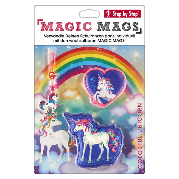 Doplňková sada obrázků MAGIC MAGS Barevný jednorožec k aktovkám GRADE, SPACE, CLOUD, 2v1 a KID