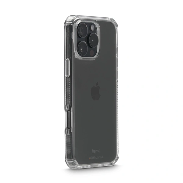 Hama Extreme Protect, kryt pro Apple iPhone 16 Pro Max, materiál D3O, nežloutne, průhledný