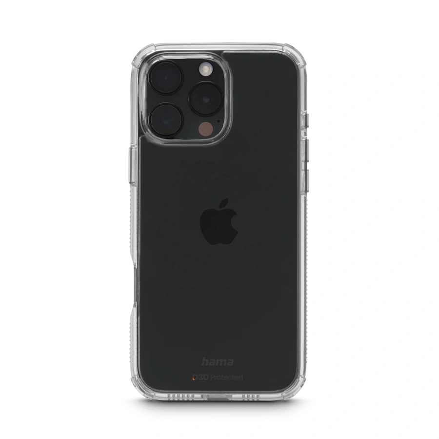 Hama Extreme Protect, kryt pro Apple iPhone 16 Pro Max, materiál D3O, nežloutne, průhledný