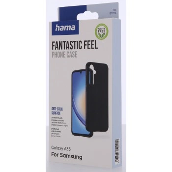 Hama Fantastic Feel, kryt pro Samsung Galaxy A35 5G, hebký povrch, černý