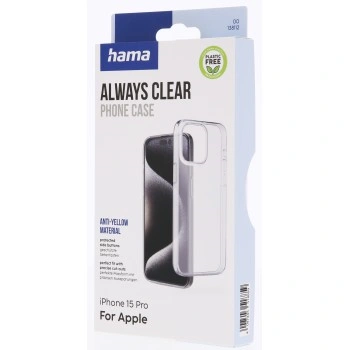 Hama Always Clear, kryt pro Apple iPhone 15 Pro, vždy průhledný, nežloutne