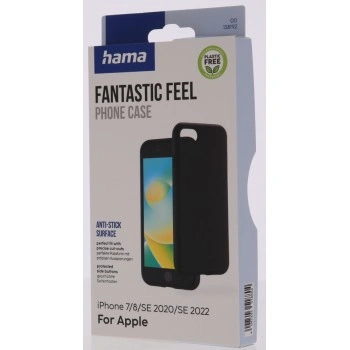 Hama Fantastic Feel, kryt pro Apple iPhone 7/8/SE 2020/SE 2022, hebký povrch, černý