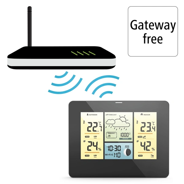 Hama SMART WiFi meteostanice, bezdrátový senzor, mobilní aplikace, síťové napájení (2. jakost)