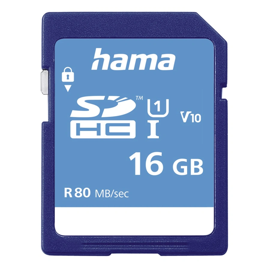 Hama SDHC 16 GB Class 10, UHS-I 80 MB/s, V10