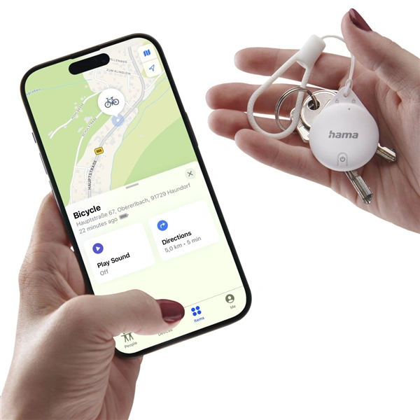 Hama lokalizační čip/ vyhledávač klíčů/ předmětů, Apple Find My, certifikace MFi, Bluetooth, 4 ks