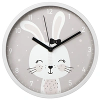 Hama Lovely Bunny, dětské nástěnné hodiny, průměr 25 cm, tichý chod (rozbalené)