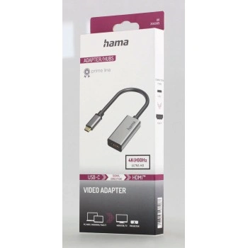 Hama redukce USB-C na HDMI, UHD/4K@60 Hz, kovová