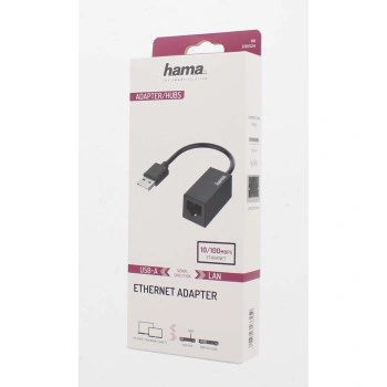 Hama síťový adaptér USB-A - RJ45, Ethernet 100 Mb/s (rozbalený)