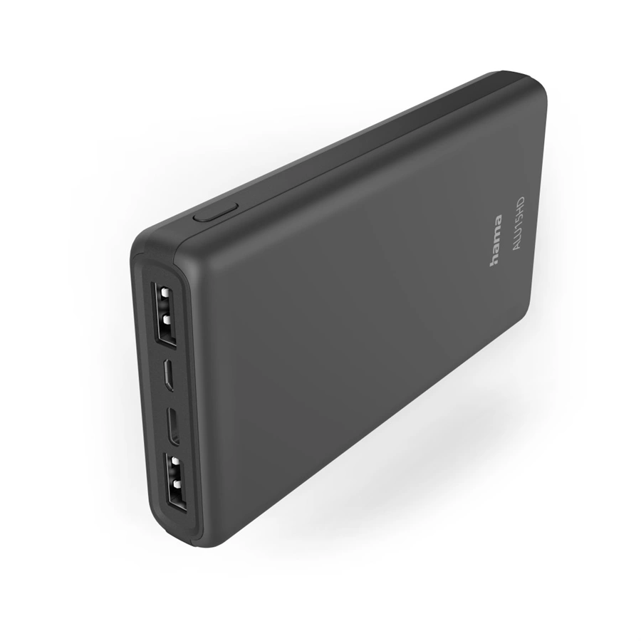 Hama ALU15HD, powerbanka, 15000 mAh, 3 výstupy: 1x USB-C, 2x USB-A, hliníkové provedení (rozbalená)