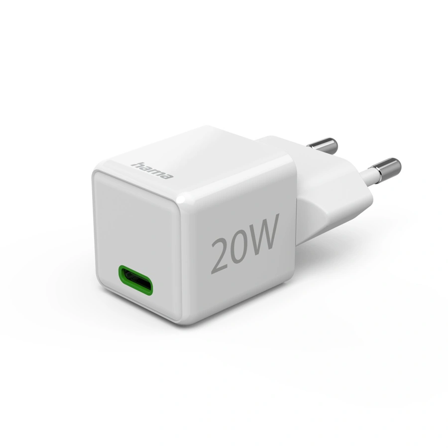 Hama rychlá USB nabíječka, USB-C PD/QC 20 W, super-mini