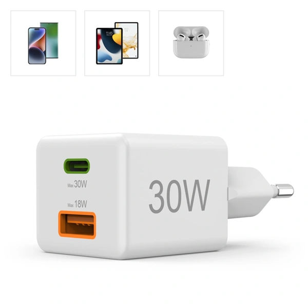 Hama rychlá USB nabíječka USB-C + USB-A, PD/QC, 30 W (rozbalený)