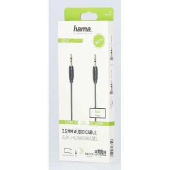 Hama audio kabel jack 3,5 mm, 0,5 m, slim (rozbalený)
