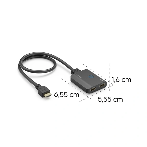 Hama HDMI 4K rozbočovač, 1 vstup, 2 výstupy