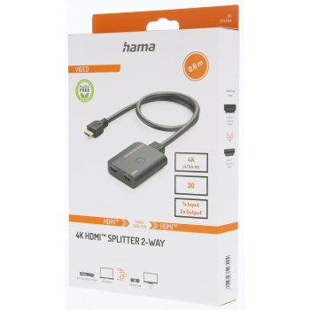 Hama HDMI 4K rozbočovač, 1 vstup, 2 výstupy