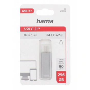 Hama USB flashdisk UNI-C Classic, USB-C 3.1, 256 GB, 70 MB/s