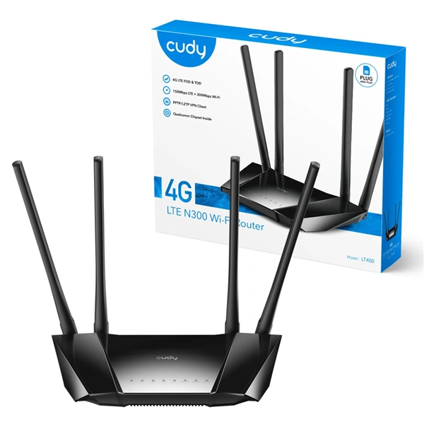 Cudy N300 Wi-Fi 4G/LTE router (LT400_EU)