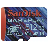 SanDisk GamePlay microSDXC UHS-I Card, 512 GB Gaming microSDXC, 190 MB/s (čtení), 130 MB/s (zápis)