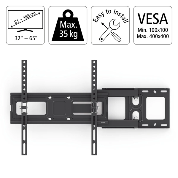 Hama nástěnný držák TV, pohyblivý, 400x400, 35 kg