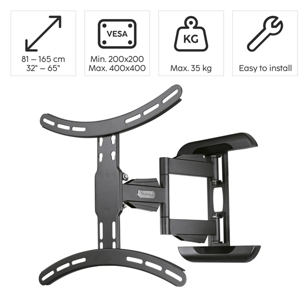 Hama nástěnný držák TV, 400x400, pohyblivý, 35 kg