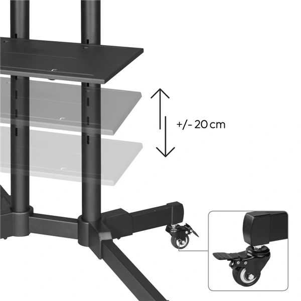 Hama podlahový TV stojan Trolley, pojízdný, 600x400 (2. jakost)