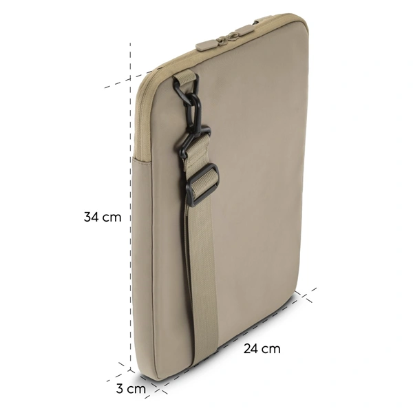 Hama To Go, obal na notebook/tablet, uhlopříčka do 31 cm (12,1"), popruh na rameno, béžový/zelený