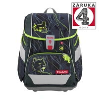 Školní aktovka/batoh 2IN1 PLUS pro prvňáčky – 6dílný set, Step by Step Danger Cat Chiko