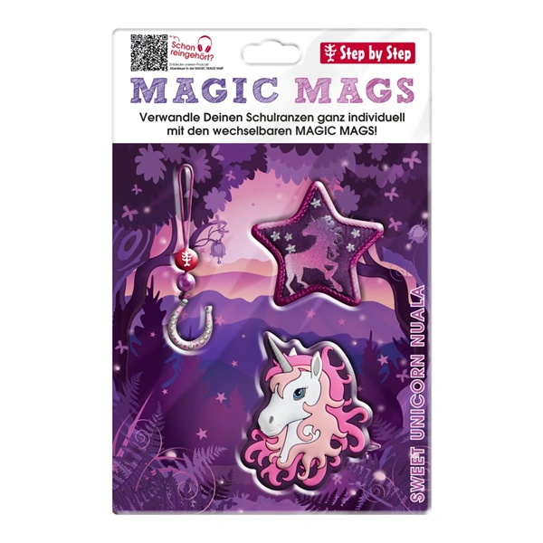 Doplňková sada obrázků MAGIC MAGS Sweet Unicorn Nuala k aktovkám GRADE, SPACE, CLOUD, 2IN1 a KID