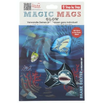 Doplňková sada obrázků MAGIC MAGS Glow Shark Dexter k aktovkám GRADE, SPACE, CLOUD, 2v1 a KID