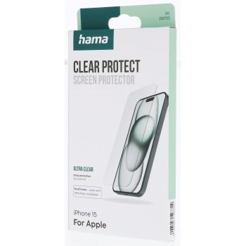 Hama Clear Protect, ochranné sklo na displej pro Apple iPhone 15