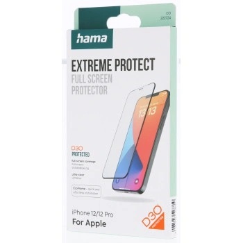 Hama Extreme Protect, ochranné sklo na displej pro Apple iPhone 12/12 Pro, licence D3O