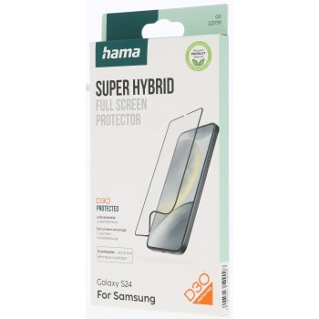 Hama Super Hybrid, ochranné sklo na displej pro Samsung Galaxy S24, licence D3O