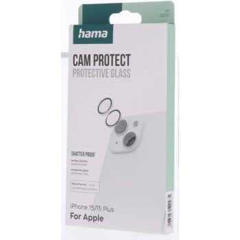 Hama Cam Protect, ochrana fotoaparátu pro iPhone 15/15 Plus, 2 individuální skla pro každou čočku