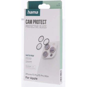 Hama Cam Protect, ochrana fotoaparátu pro Apple iPhone 15 Pro/15 Pro Max, 3 individuální skla 
