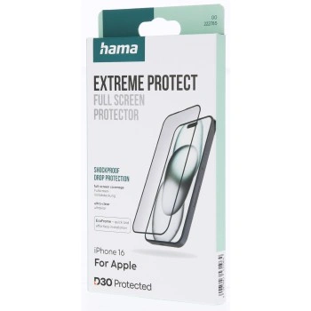 Hama Extreme Protect, ochranné sklo na displej pro Apple iPhone 16, licence D3O