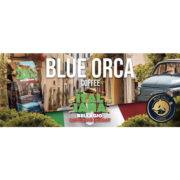 Blue Orca Italiana Bellagio Espresso, zrnková káva, 1 kg, 80% Arabica, 20% Robusta