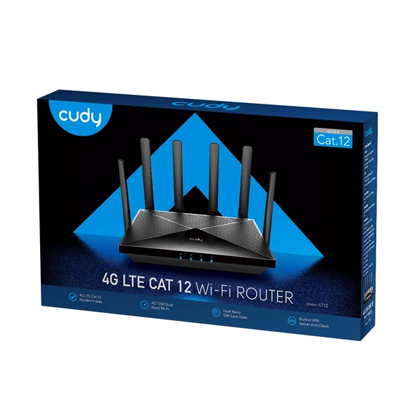 Cudy AC1200 Wi-Fi Mesh 4G/LTE Cat12 Gigabit router (LT12_EU)
