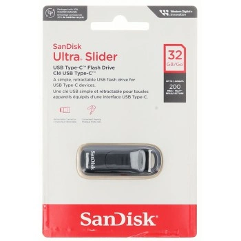 SanDisk Ultra Slider USB Type-C USB 3.2 Gen 1 32 GB, zasunovací konektor