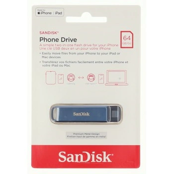 SanDisk iXpand Phone Drive USB Type-C Metallic Sky 64GB