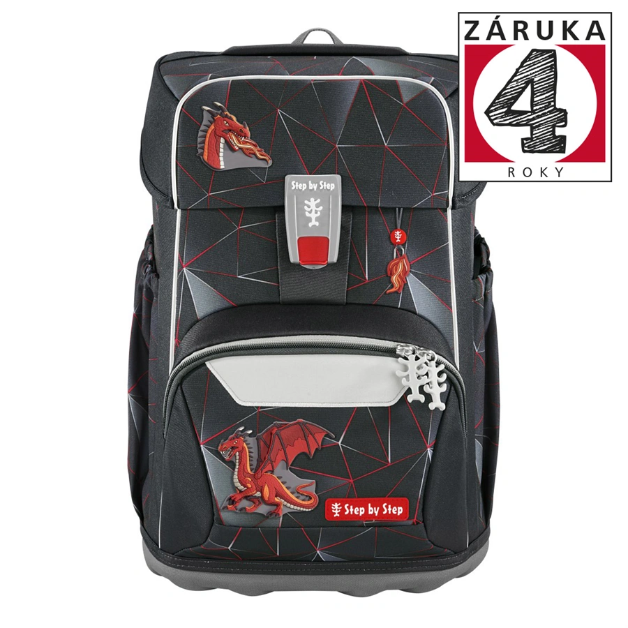 Školní aktovka Step by Step GIANT Dragon Drako, pro prvňáčky - 5dílný set, certifikát AGR