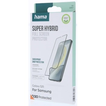 Hama Super Hybrid, ochranné sklo na displej pro Samsung Galaxy S25, licence D3O