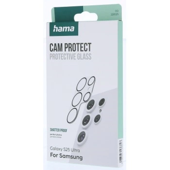 Hama Cam Protect, ochranné sklo fotoaparátu pro Samsung Galaxy S25 Ultra, průhledné