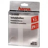 Hama ochranné obaly pro CD/DVD, 25 ks, polypropylen, průhledné